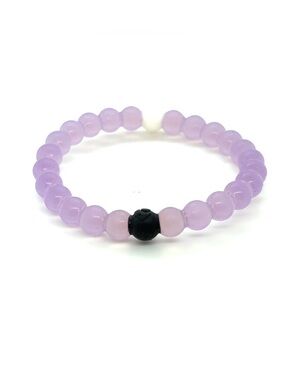 Lokai Lavender Beaded Bracelet with Black & White‎ Accents